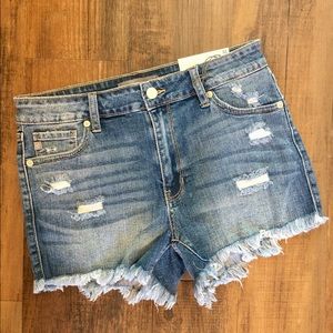 Frayed Denim Shorts